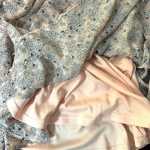 LULUS Room To Bloom Light Pink Floral Print Long Sleeve Mini Dress Size XS - Picture 9 of 12